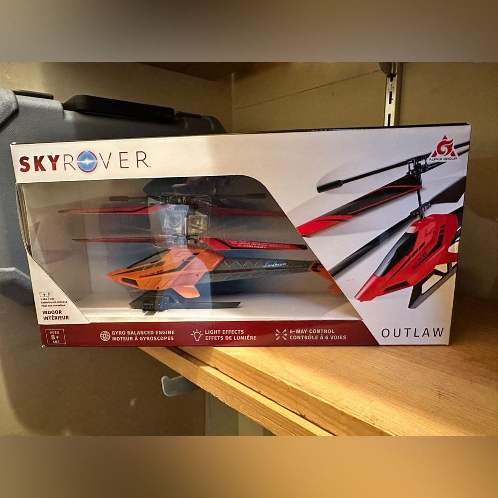 Red and Black Skyrover Helicopter